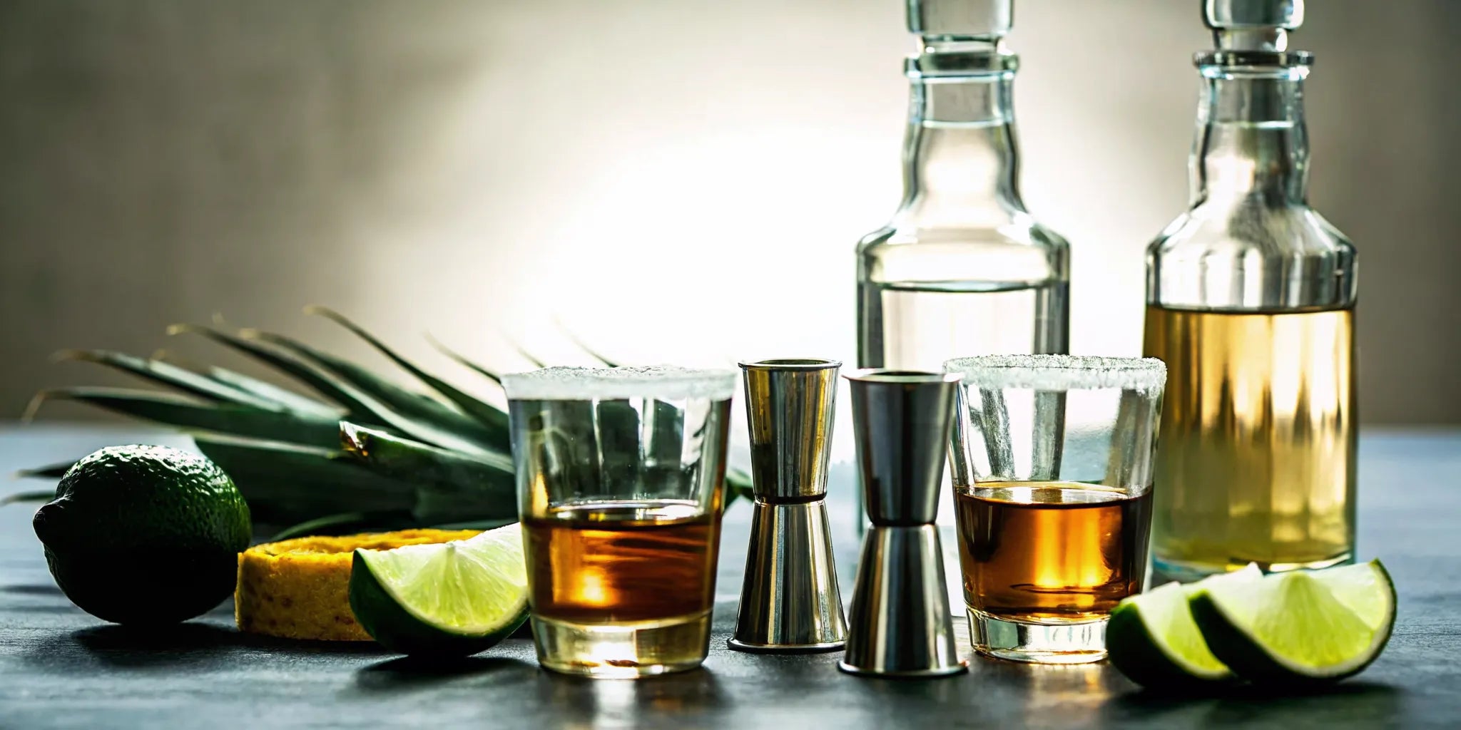 Premium tequila subscription box with a tasting kit and several bottles.
