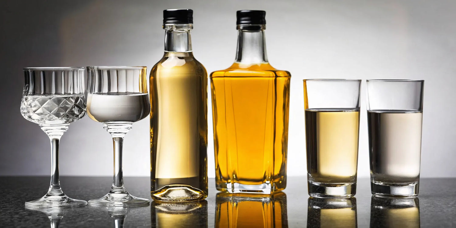 A curated tequila gift set with two bottles and four matching glasses.