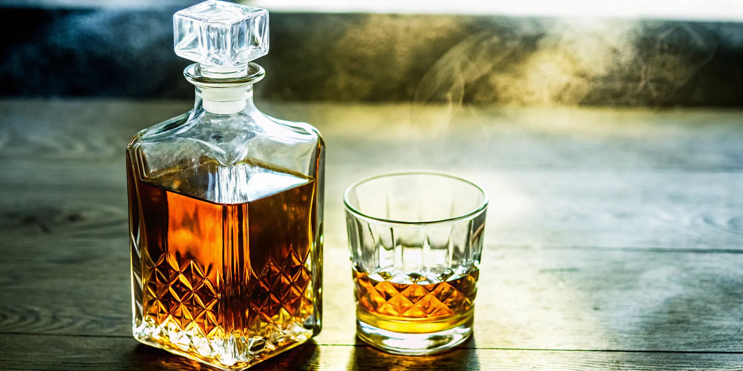 Premium tequila bottle on a wooden bar with warm amber lighting