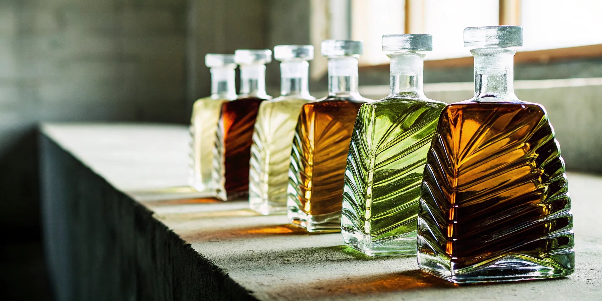 A selection of popular tequila brands, showing the different types from Blanco to Añejo.