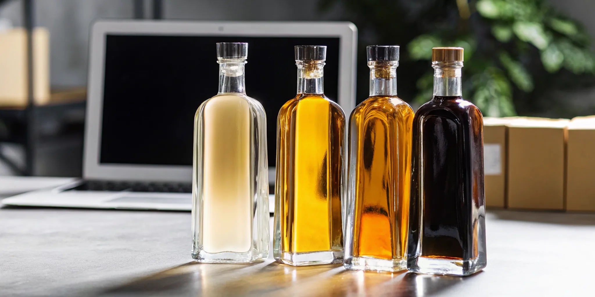 Four tequila bottles from the best online stores that offer fast shipping.