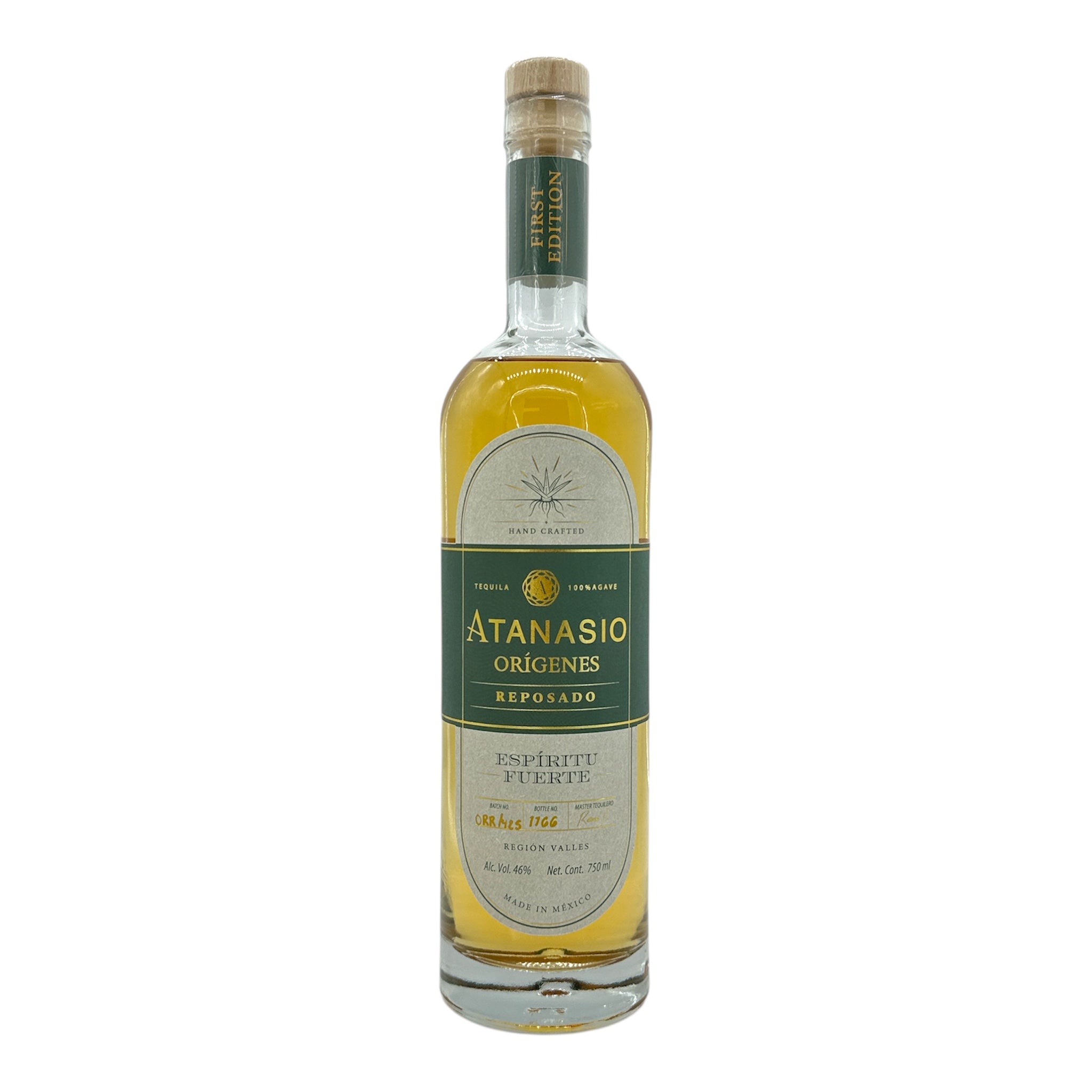 Atanasio Origenes Reposado Tequila – High Proof, Additive-Free