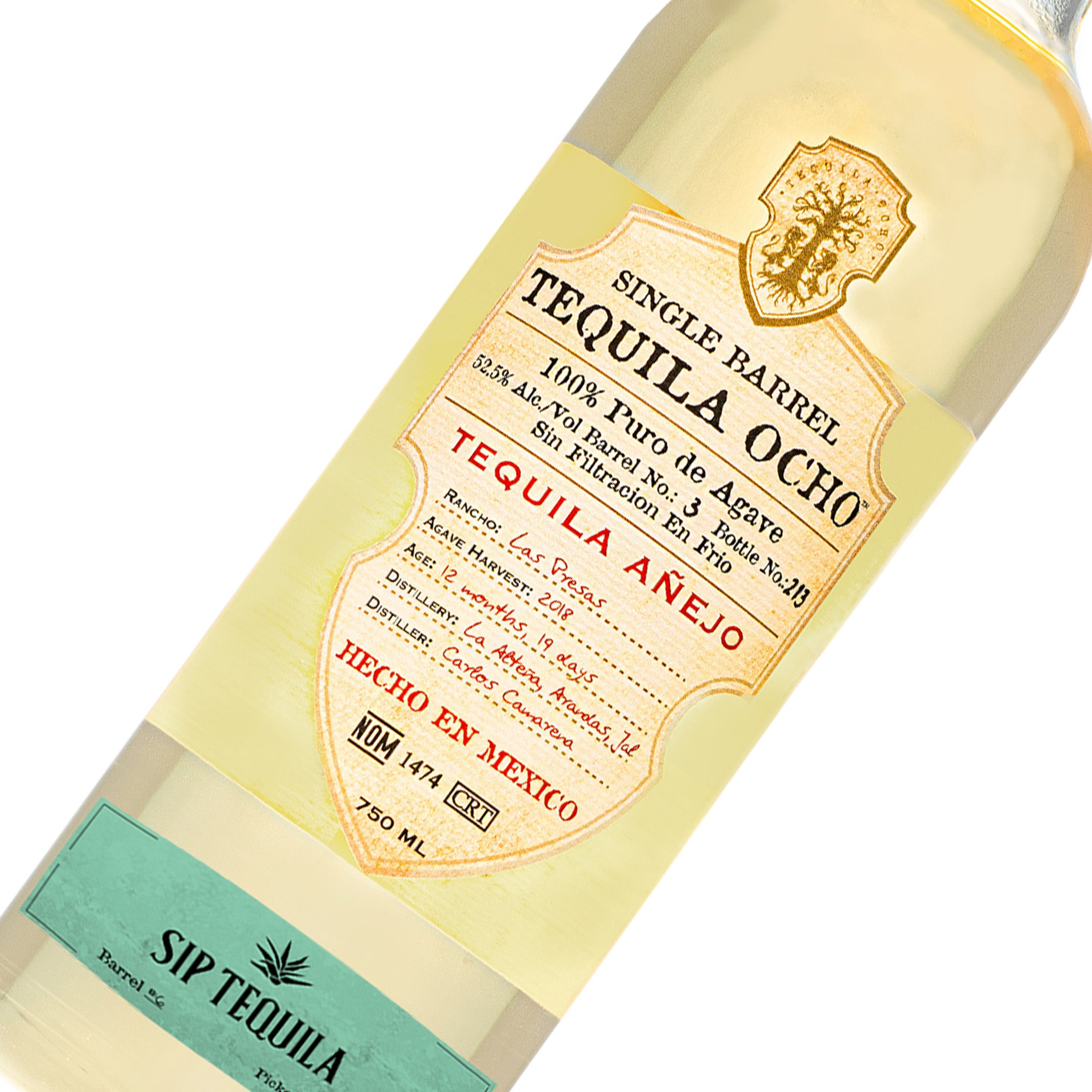 Tequila Ocho / Sip Tequila Anejo Single Barrel 2023