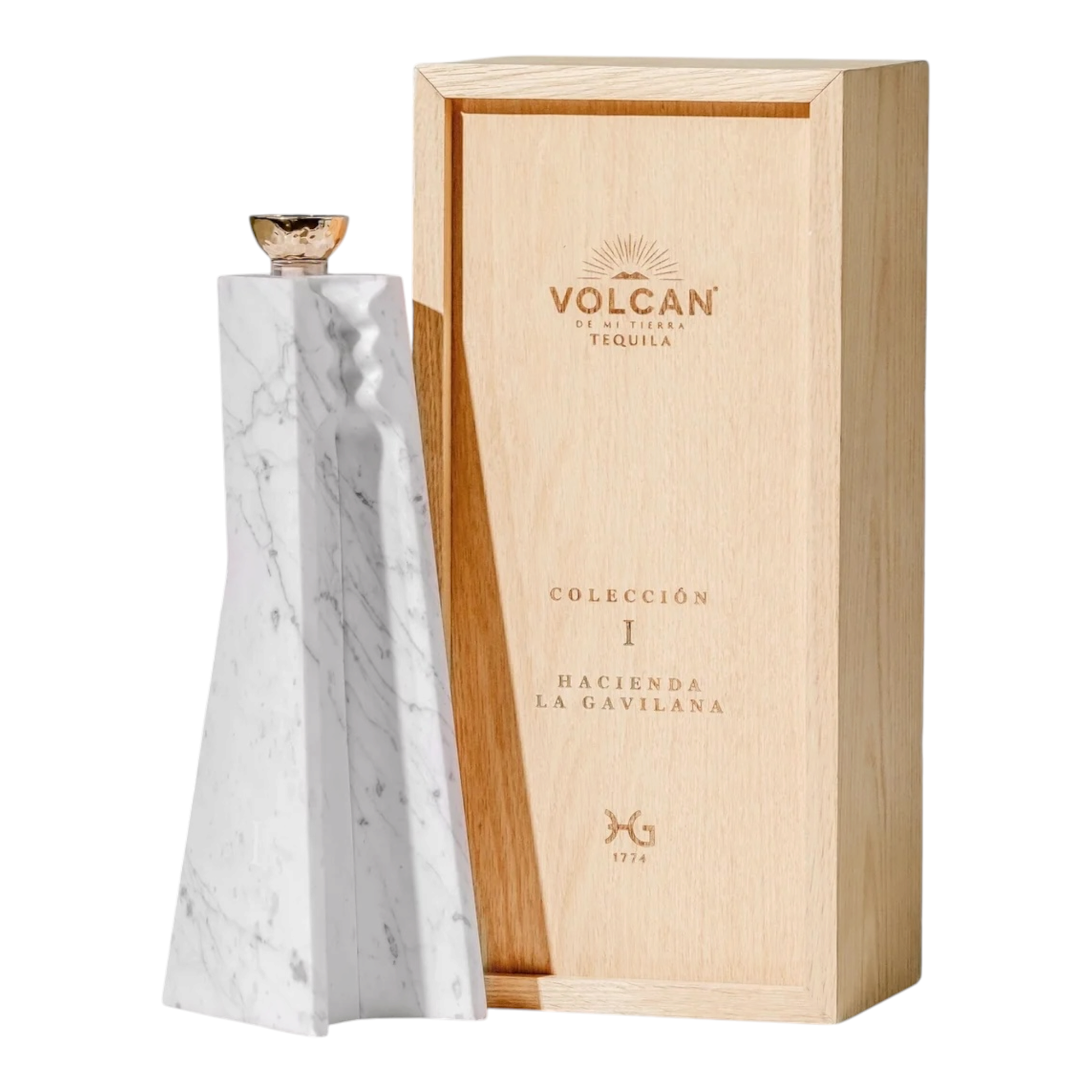Volcan De Mi Tierra Tequila Anejo Edicion Especial Coleccion La Gavilana 80 W/ Wooden Gift Box