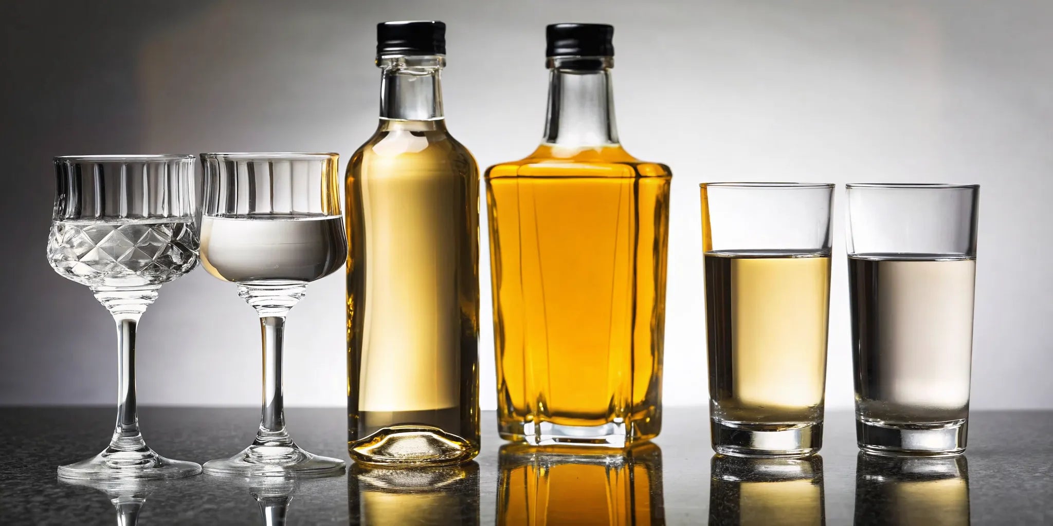 A curated tequila gift set with two bottles and four matching glasses.