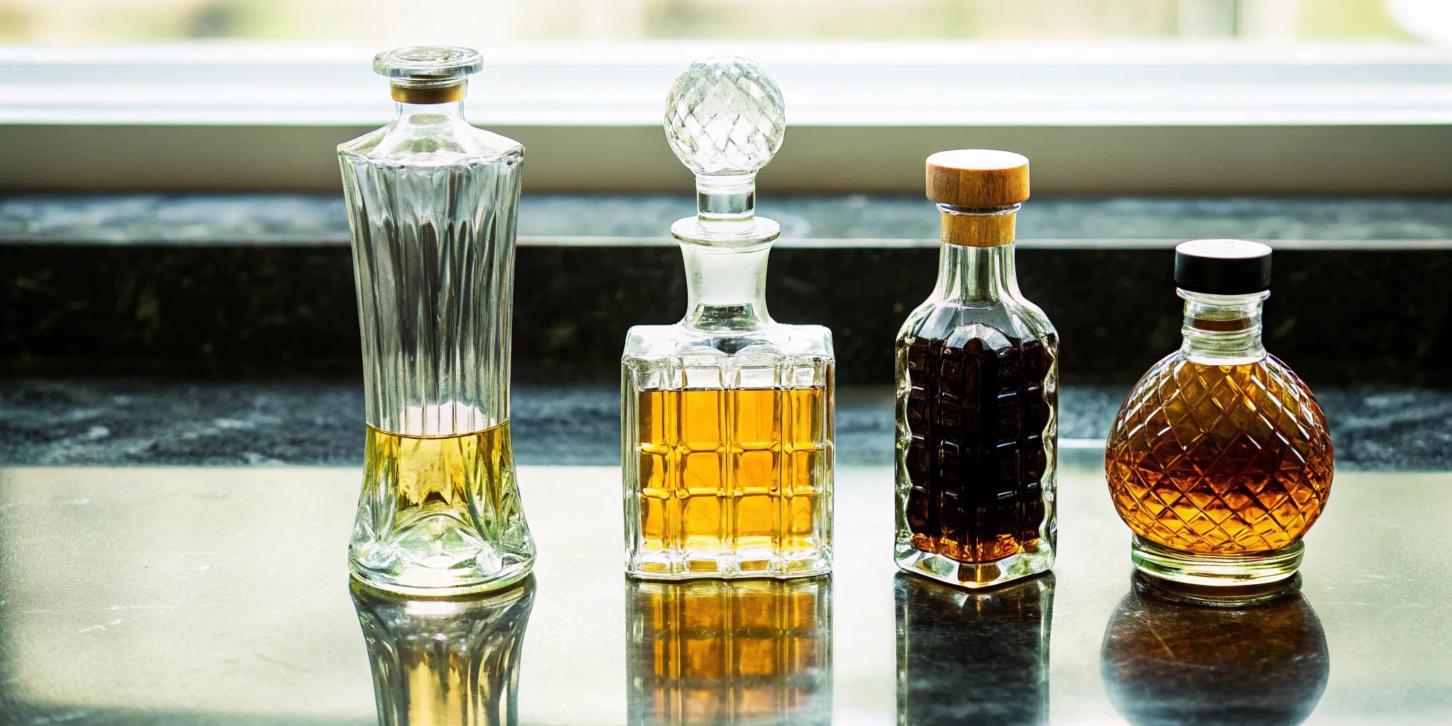 A collection of rare tequila bottles for sale, featuring unique and artistic designs.