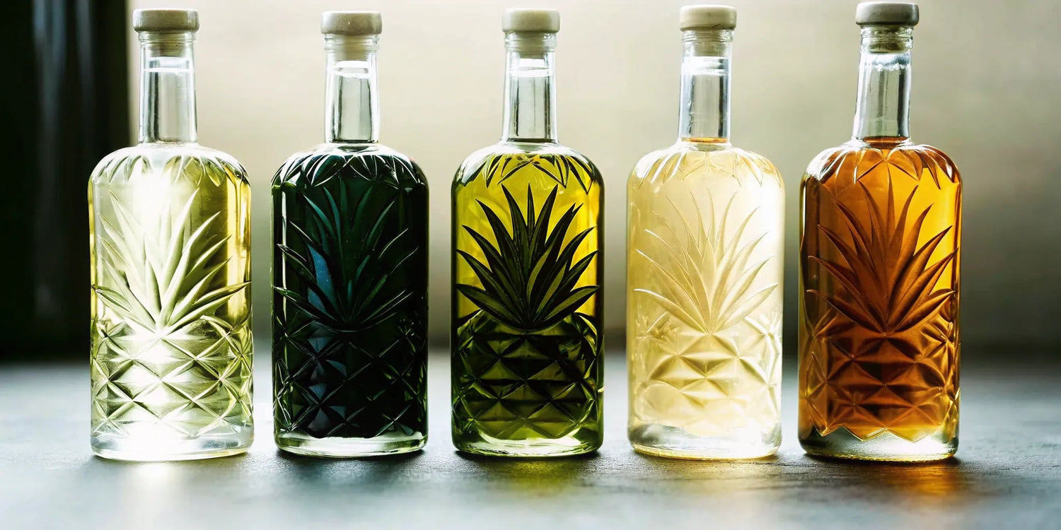 A selection of high-proof tequila bottles, including options near 120 proof.