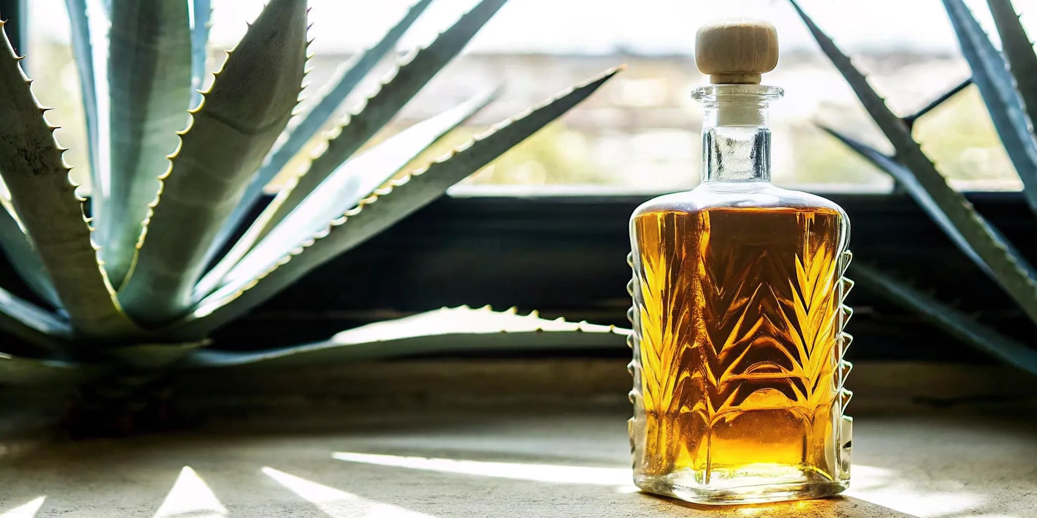 Tequila bottle stored upright in a cool dark cabinet