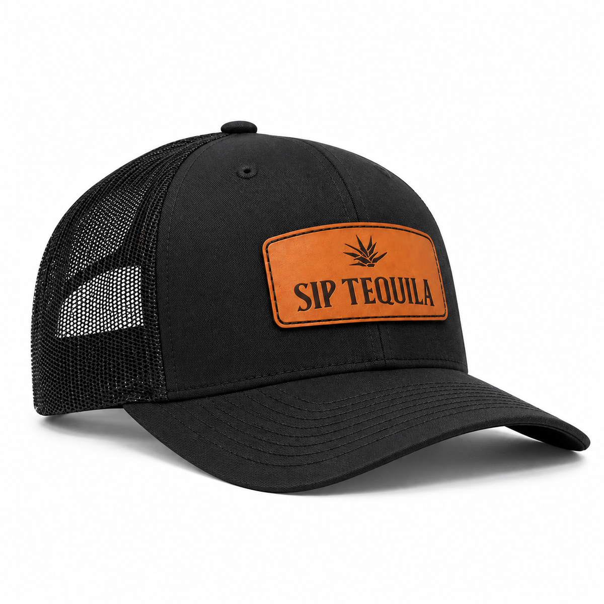 Sip Tequila Leather Patch Snapback