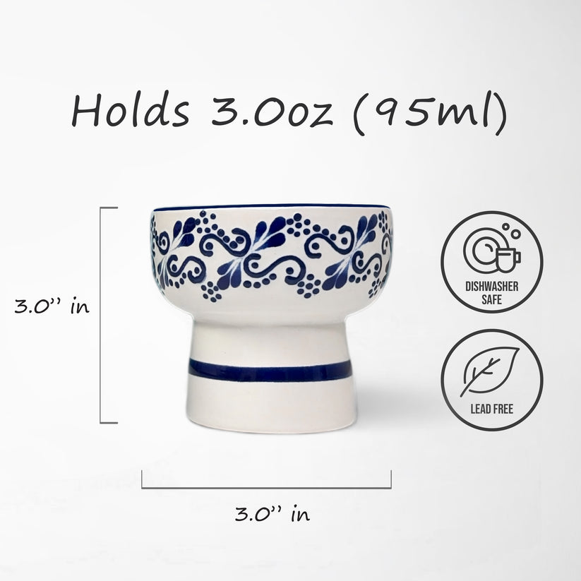 Tequila Copita - White & Blue