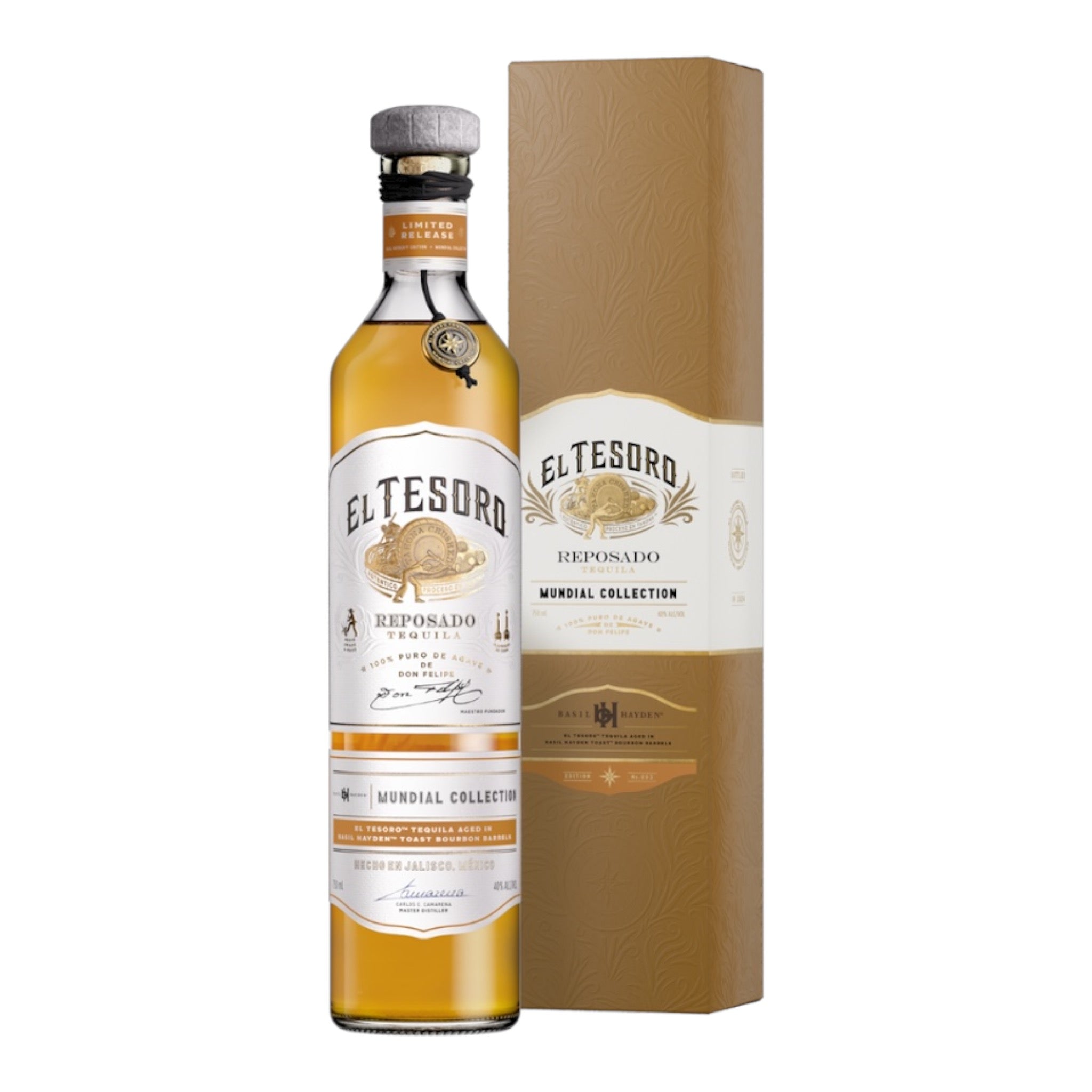 El Tesoro Tequila Reposado Mundial Collection: Basil Hayden Toast Edition