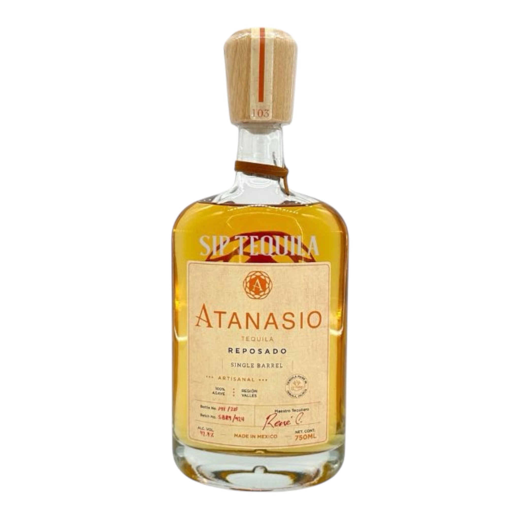 Atanasio + Sip Tequila Reposado Single Barrel