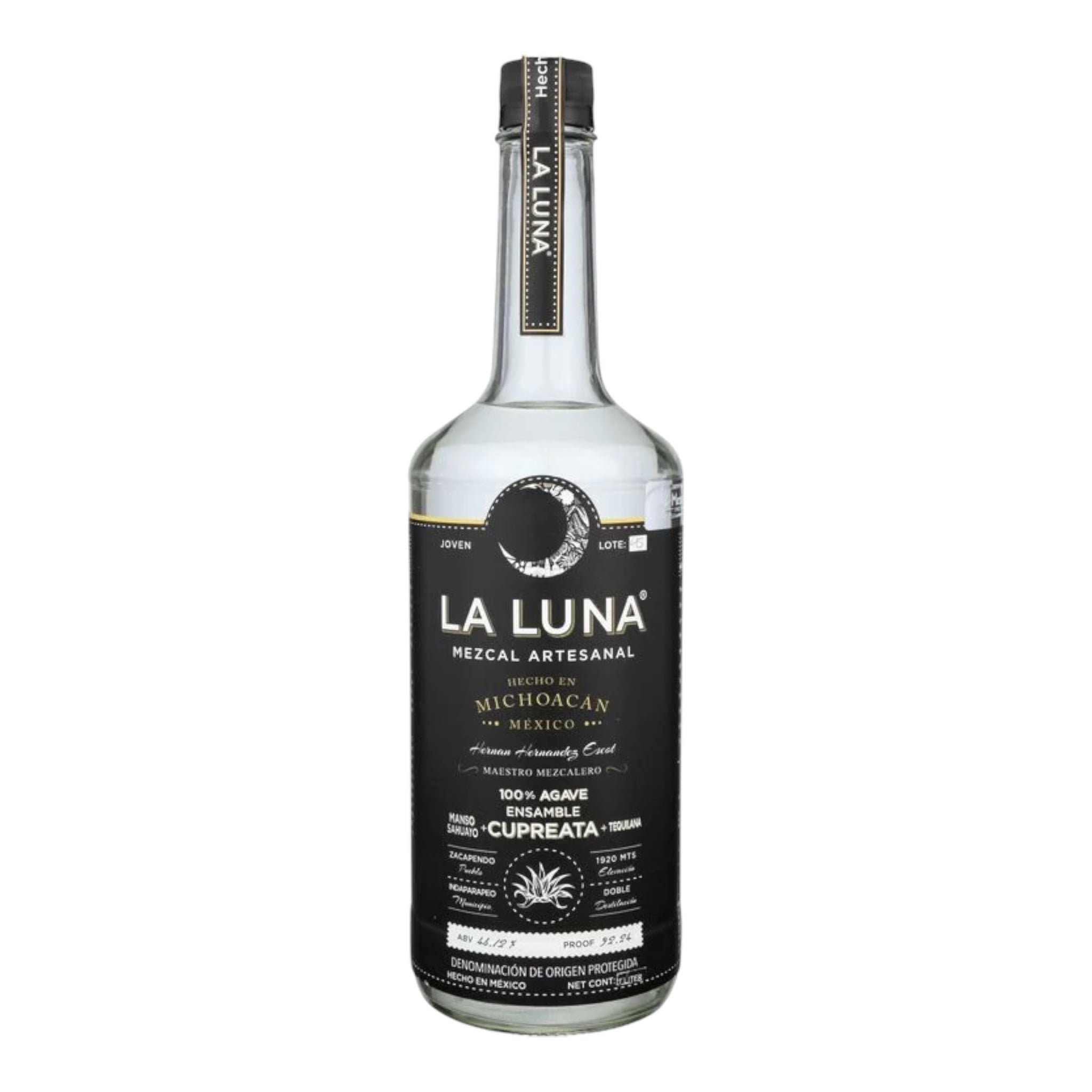 La Luna Black Label Ensamble Cupreata Mezcal 1L