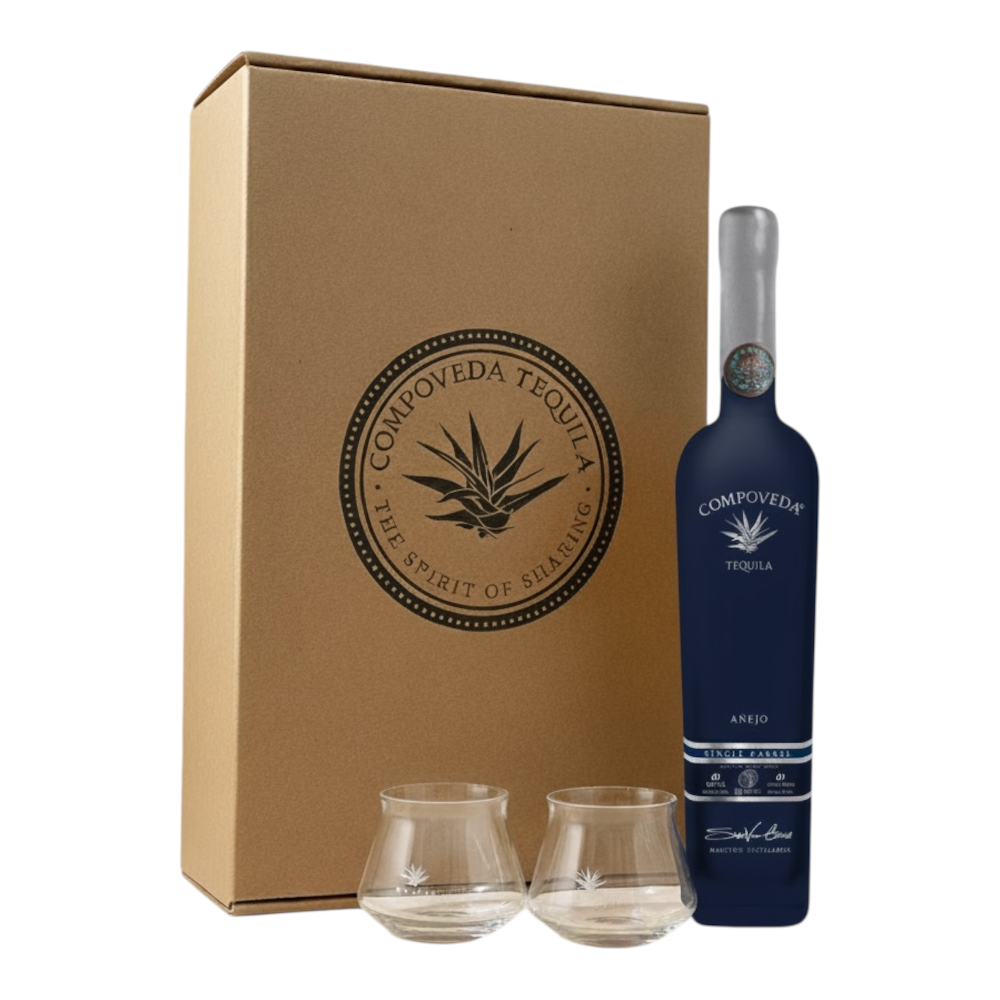 Compoveda Anejo Single Barrel 750ml w/Tasting Glasses