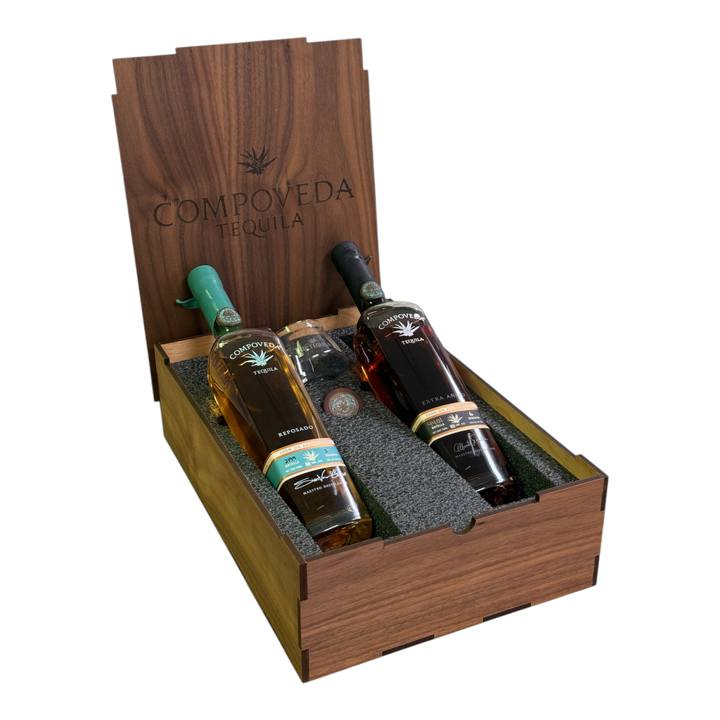 Tequila Wooden Box Gift Set – Premium Compoveda Collection | Sip Tequila Wooden Box Gift Set – Premium Compoveda Collection | Sip