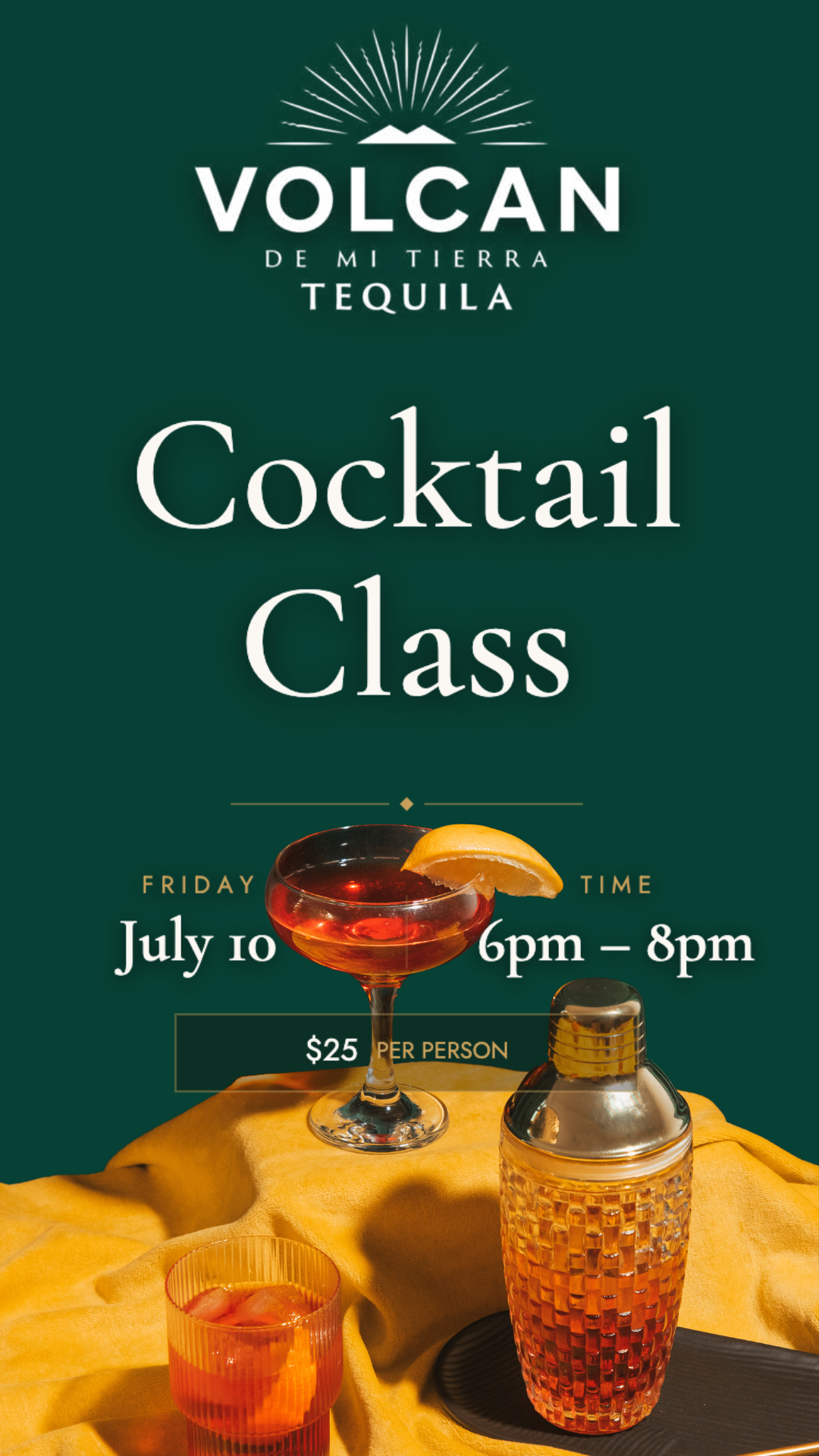 Volcan Brand Showcase Cocktail Class