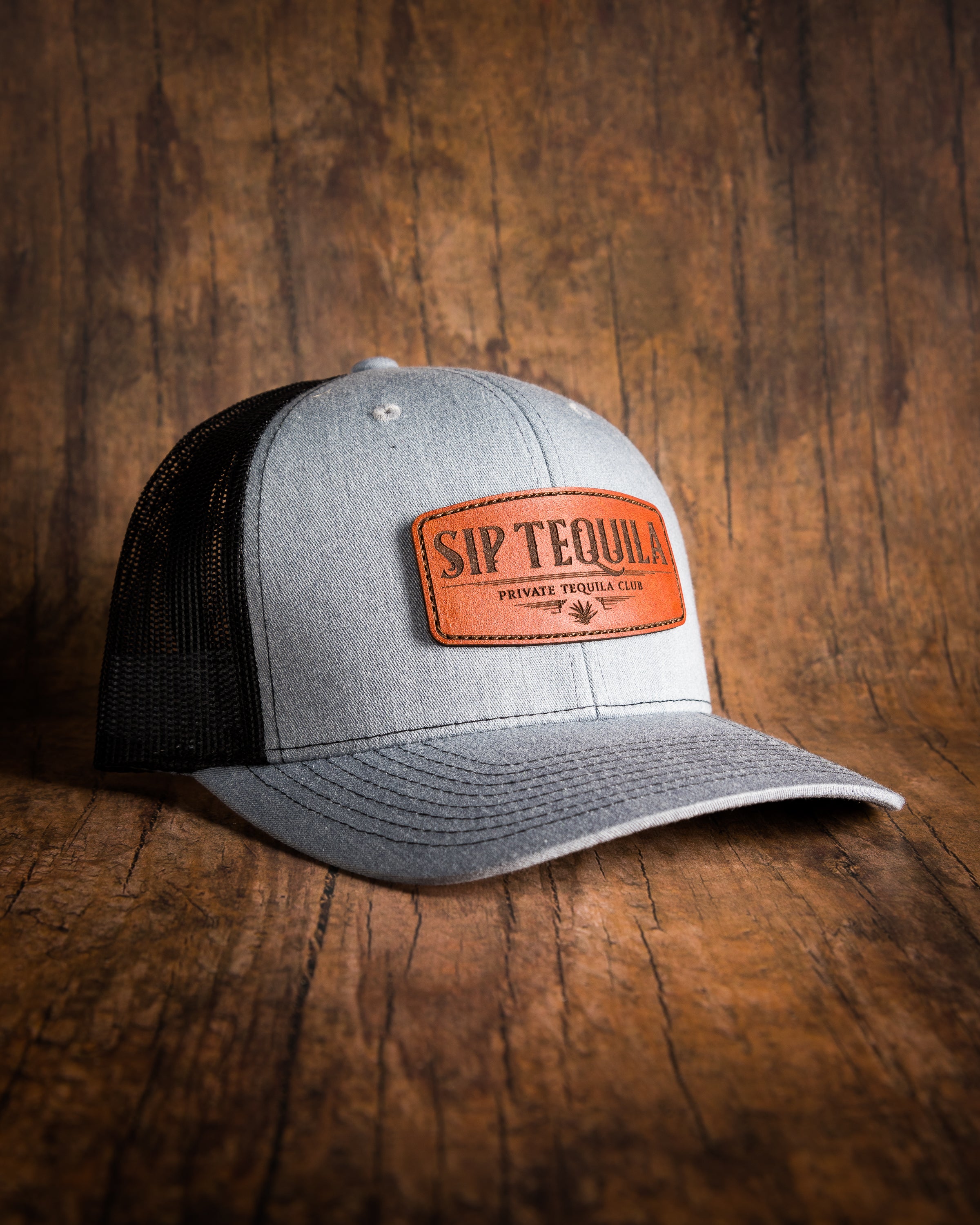 Sip Tequila Leather Patch Snapback