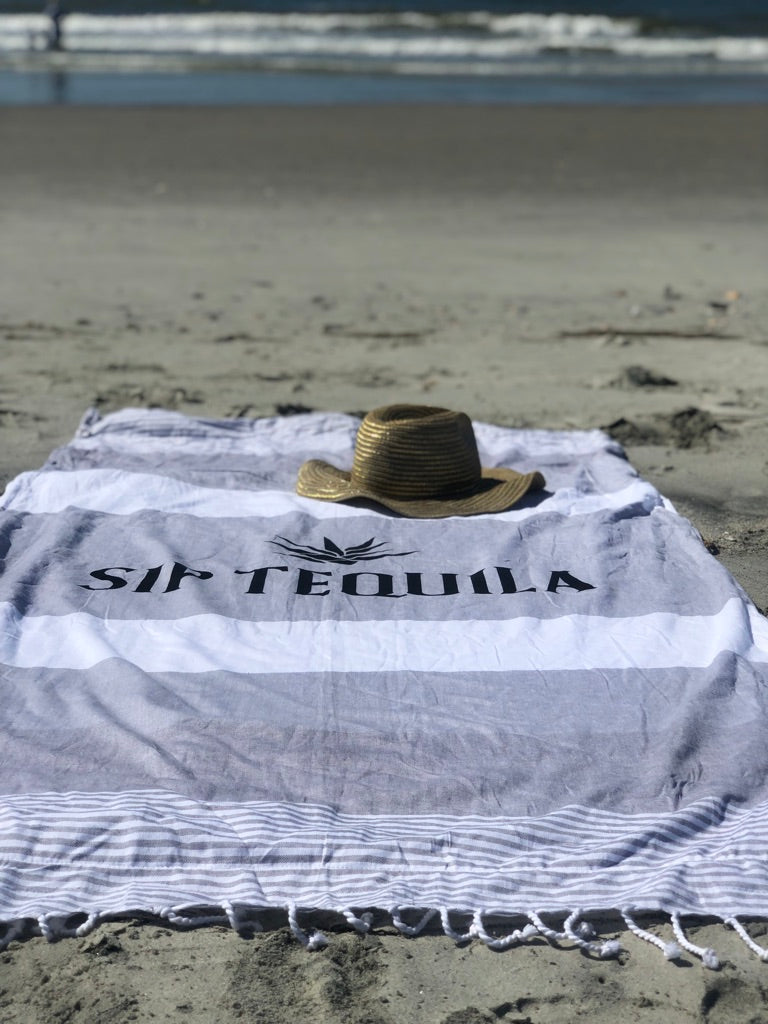Sip Tequila Turkish Beach Towel